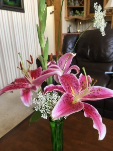 Stargazer Lily bouquet by Mid-Life Blogger